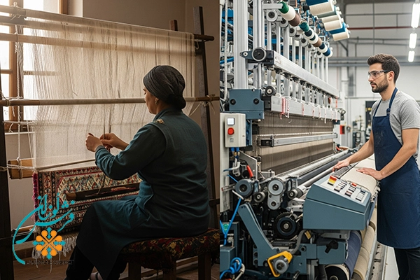 difference handmade carpet and hand look carpet